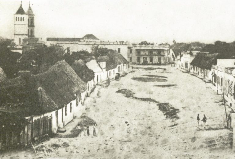 Imagen histórica de Barranquilla: Antigua Calle Ancha. 